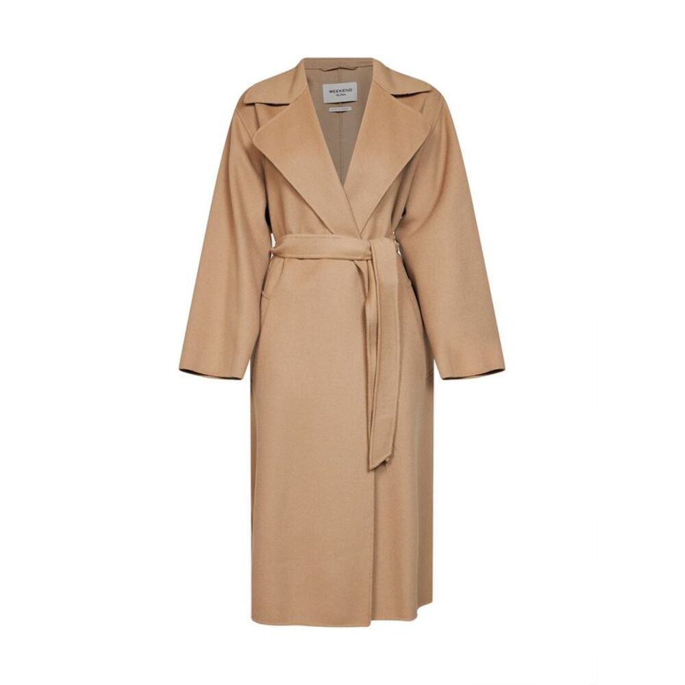 Max Mara Weekend Women Camel Wkdoperoso Belted Wrap Coat